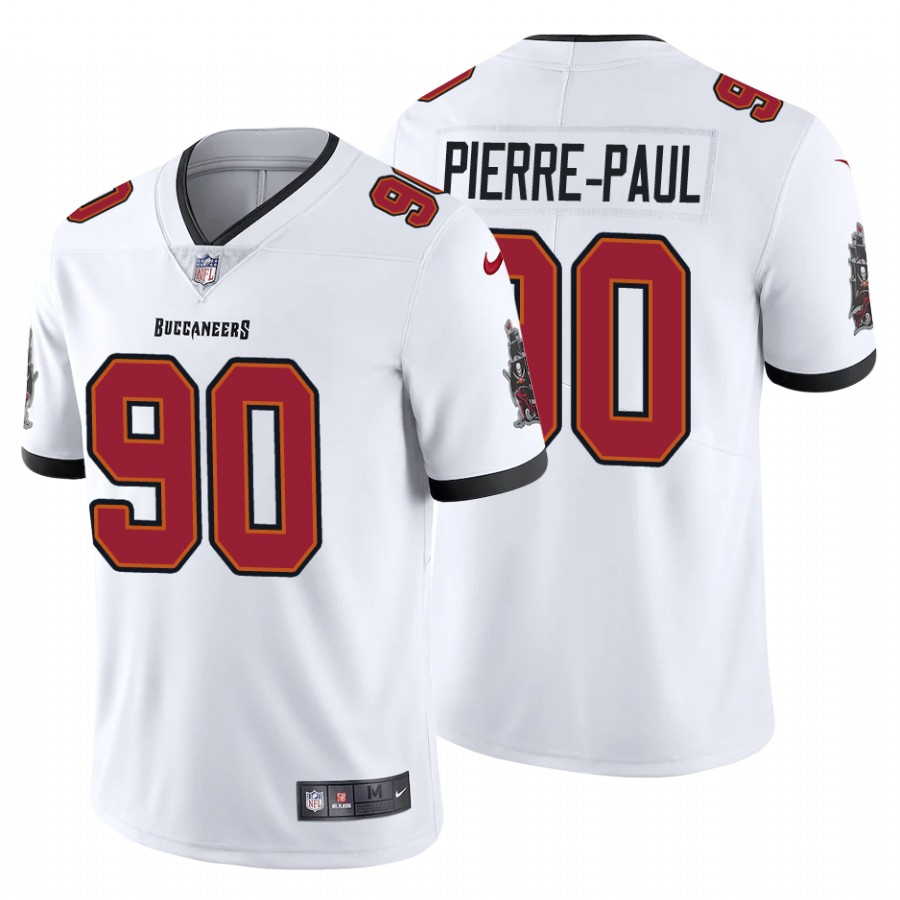 Men's White Tampa Bay Buccaneers #90 Jason Pierre-Paul 2021 Super Bowl LV Limited Stitched Jersey