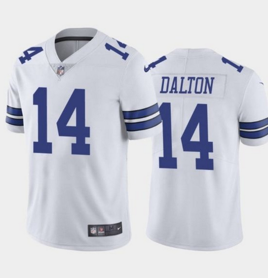 Men's Dallas Cowboys White #14 Andy Dalton Vapor Untouchable Limited Stitched Jersey