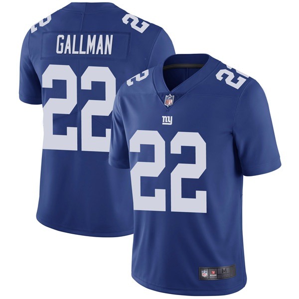 Men's New York Giants #22 Wayne Gallman Blue 2020 Vapor Untouchable Limited Stitched Jersey