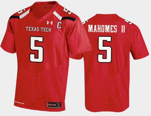 Men's Texas Tech Red Raiders #5 Patrick Mahomes II Red College Football Jersey
