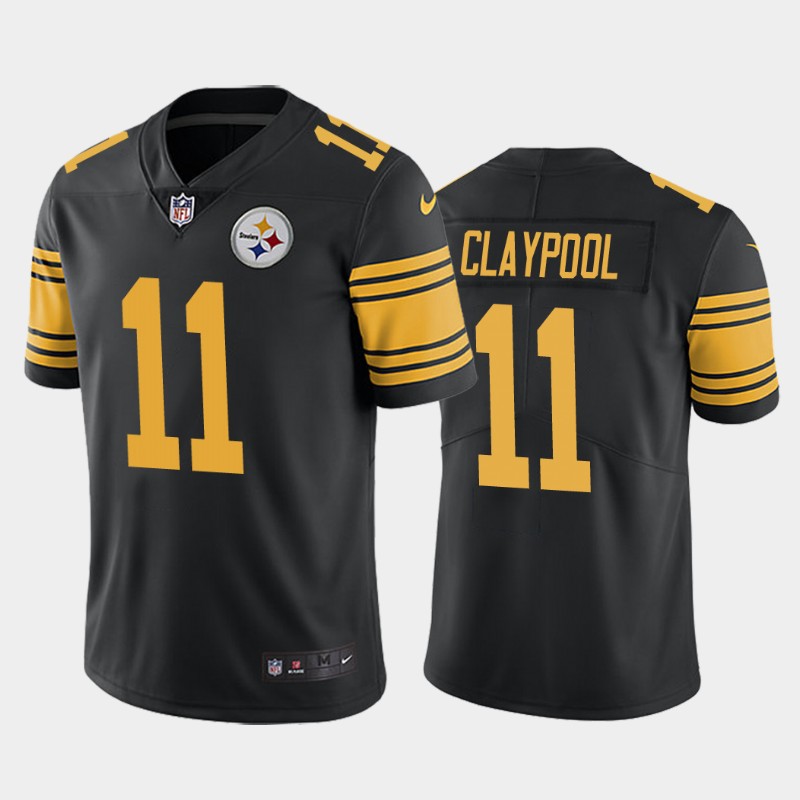 Men's Pittsburgh Steelers #11 Chase Claypool Black Color Rush Limited Stitched Jersey