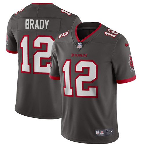 Men's Tampa Bay Buccaneers #12 Tom Brady 2020 Grey Vapor Untouchable Limited Stitched NFL Jersey