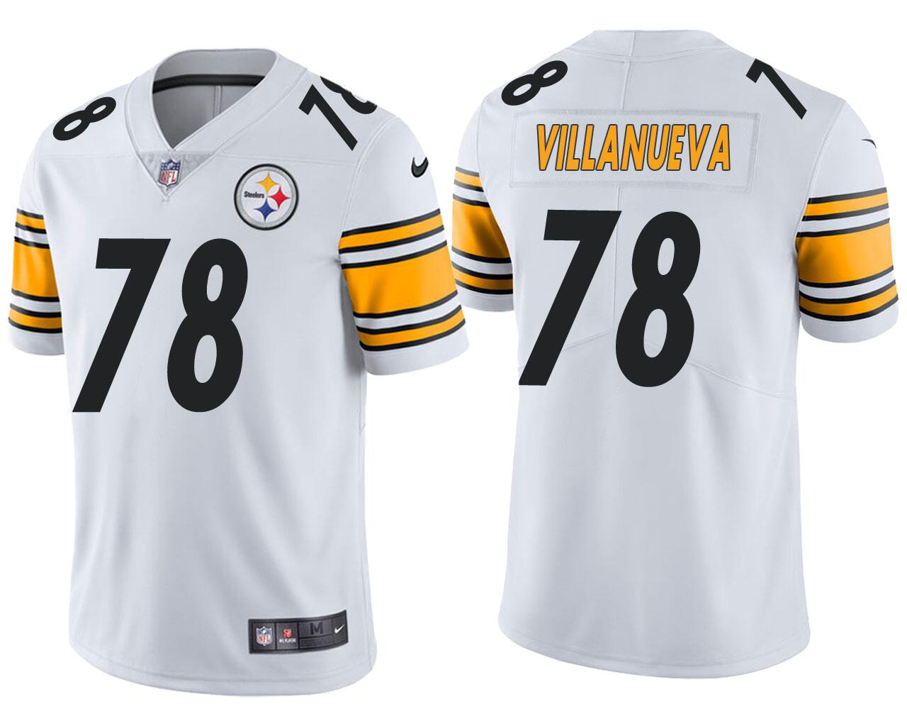 Men's Pittsburgh Steelers White #78 Alejandro Villanueva Vapor Untouchable Limited Stitched Jersey