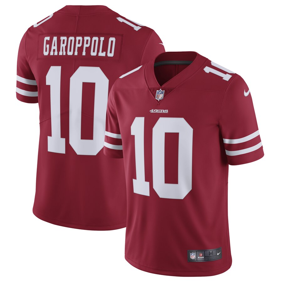 Men's Nike San Francisco 49ers #10 Jimmy Garoppolo Red Vapor Untouchable Limited Stitched NFL Jerse