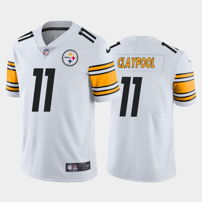 Men's Pittsburgh Steelers #11 Chase Claypool White Vapor Untouchable Limited Stitched Jersey