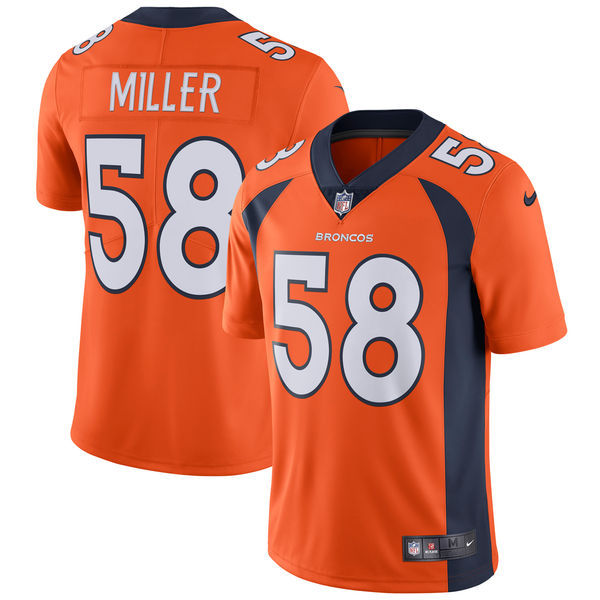 Men's Denver Broncos #58 Von Miller Orange Vapor Untouchable Limited Stitched NFL Jersey