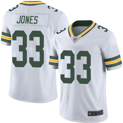 Men's Green Bay Packers #33 Aaron Jones White Vapor Untouchable Limited Stitched NFL Jersey