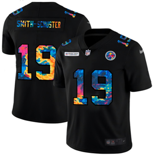 Men's Pittsburgh Steelers Black #19 JuJu Smith-Schuster 2020 Crucial Catch Limited Stitched Jersey