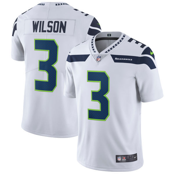 Men's Seattle Seahawks #3 Russell Wilson White Vapor Untouchable Limited Stitched NFL Jersey