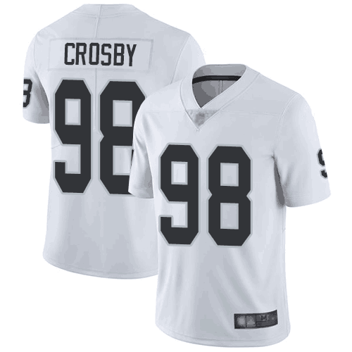 Men's Oakland Raiders #98 Maxx Crosby White Vapor Untouchable Limited Stitched NFL Jersey