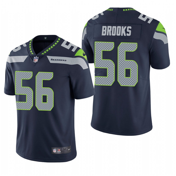 Men's Seattle Seahawks #56 Jordyn Brooks Navy Vapor Untouchable Limited Stitched NFL Jersey