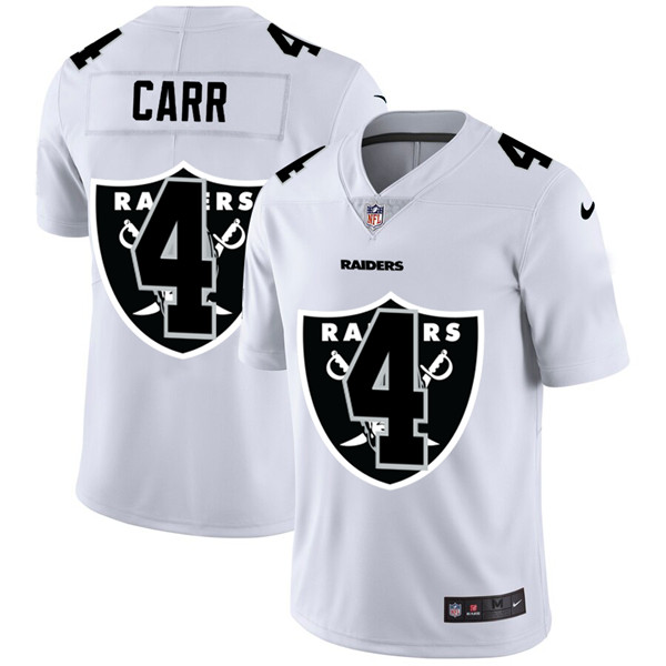 Men's Oakland Raiders White #4 Derek Carr Stitched Jersey