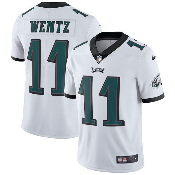 Men's Philadelphia Eagles #11 Carson Wentz White Vapor Untouchable Limited Stitched NFL Jersey