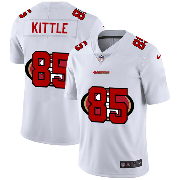 Men's San Francisco 49ers White #85 George Kittle Stitched Jersey