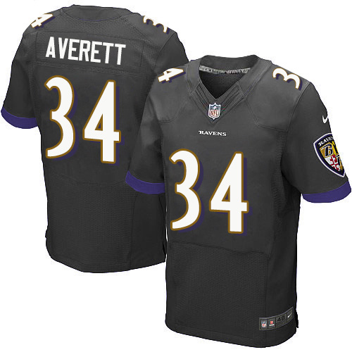 Nike Ravens #34 Anthony Averett Black Alternate Men's Stitched NFL New Elite Jersey
