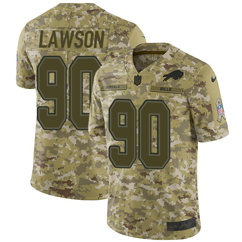 Nike Bills #90 Shaq Lawson Camo Men's Stitched NFL Limited 2018 Salute To Service Jersey