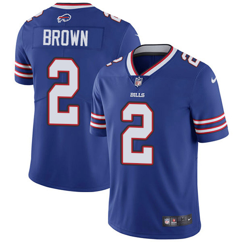 Nike Bills #2 John Brown Royal Blue Team Color Men's Stitched NFL Vapor Untouchable Limited Jersey