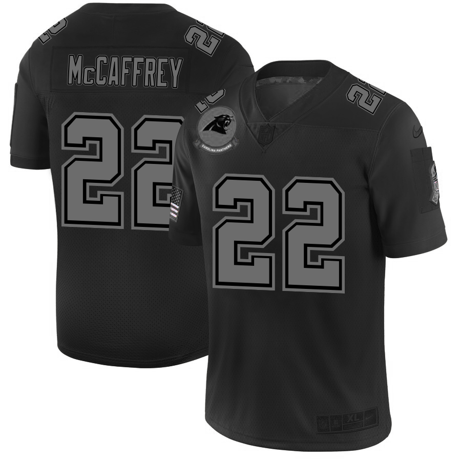 Carolina Panthers #22 Christian McCaffrey Men's Nike Black 2019 Salute to Service Limited Stitched NFL Jersey