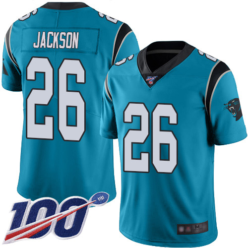 Nike Panthers #26 Donte Jackson Blue Alternate Men's Stitched NFL 100th Season Vapor Limited Jersey