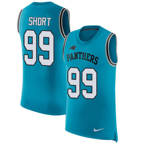 Nike Panthers #99 Kawann Short Blue Alternate Men's Stitched NFL Limited Rush Tank Top Jersey