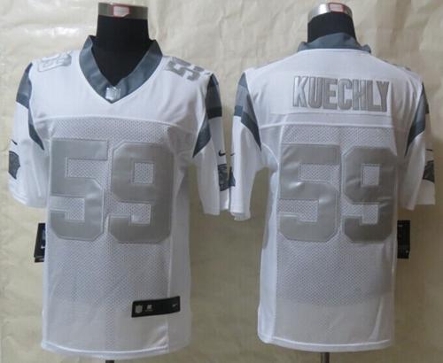 Nike Panthers #59 Luke Kuechly White Men's Stitched NFL Limited Platinum Jersey