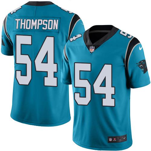 Nike Panthers #54 Shaq Thompson Blue Alternate Men's Stitched NFL Vapor Untouchable Limited Jersey