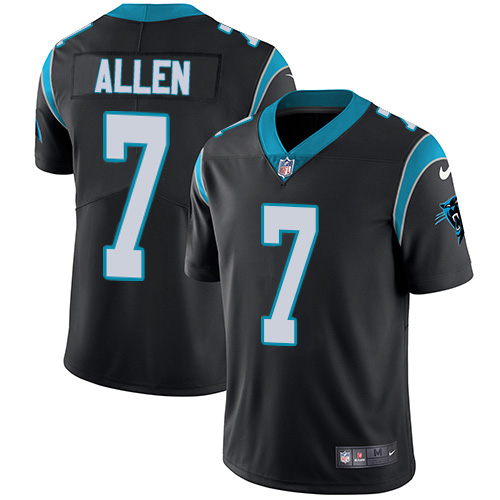 Nike Panthers #7 Kyle Allen Black Team Color Men's Stitched NFL Vapor Untouchable Limited Jersey