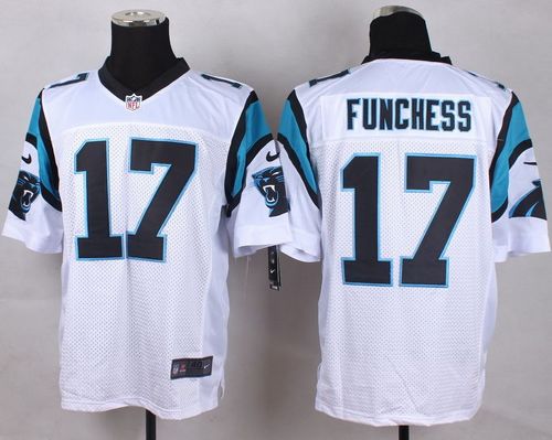 Nike Panthers #17 Devin Funchess White Men's Stitched NFL Elite Jersey