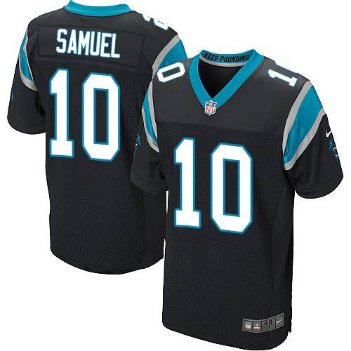 Nike Panthers #10 Curtis Samuel Black Team Color Men's Stitched NFL Elite Jersey