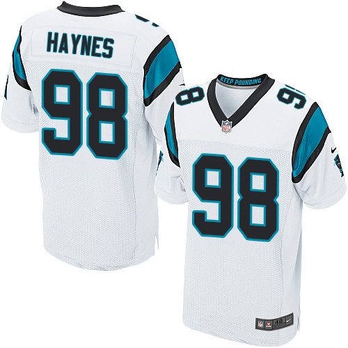 Nike Panthers #98 Marquis Haynes White Men's Stitched NFL Elite Jersey