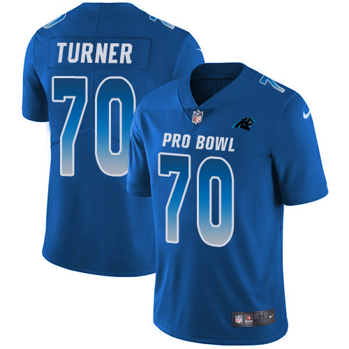 Nike Panthers #70 Trai Turner Royal Men's Stitched NFL Limited NFC 2018 Pro Bowl Jersey