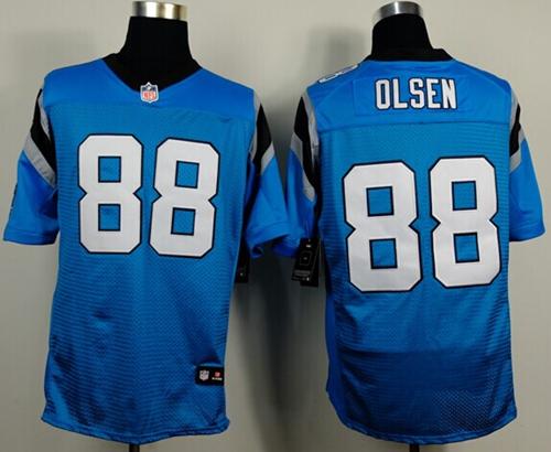 Nike Panthers #88 Greg Olsen Blue Alternate Men's Stitched NFL Elite Jersey