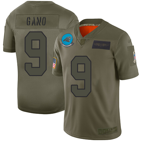 Nike Panthers #9 Graham Gano Camo Men's Stitched NFL Limited 2019 Salute To Service Jersey
