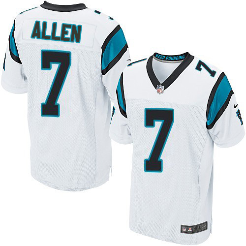 Nike Panthers #7 Kyle Allen White Men's Stitched NFL Elite Jersey