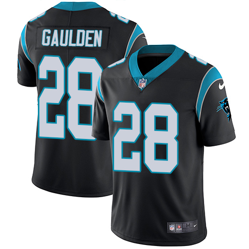 Nike Panthers #28 Rashaan Gaulden Black Team Color Men's Stitched NFL Vapor Untouchable Limited Jersey