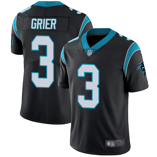 Nike Panthers #3 Will Grier Black Team Color Men's Stitched NFL Vapor Untouchable Limited Jersey
