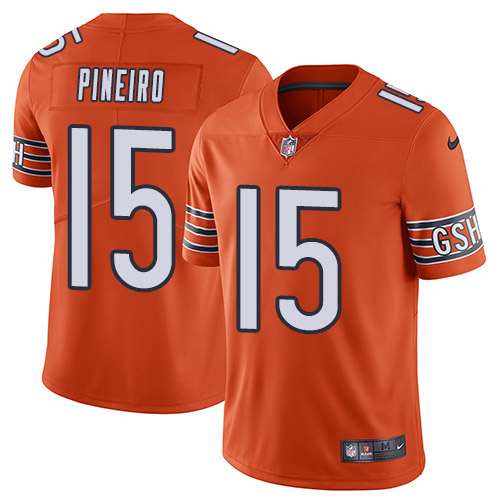 Nike Bears #15 Eddy Pineiro Orange Men's Stitched NFL Limited Rush Jersey
