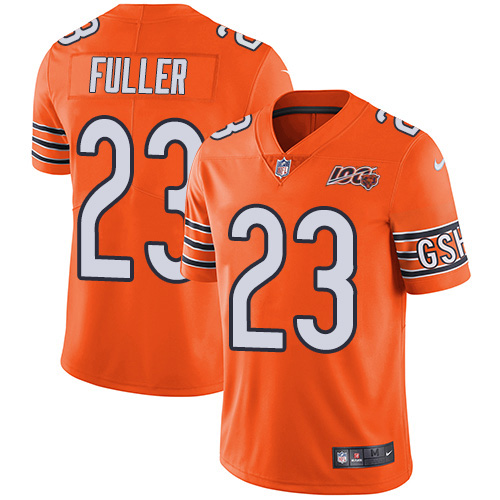 Nike Bears #23 Kyle Fuller Orange Men's 100th Season Stitched NFL Limited Rush Jersey