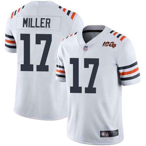 Nike Bears #17 Anthony Miller White Alternate Men's Stitched NFL Vapor Untouchable Limited 100th Season Jersey