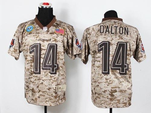 Nike Bengals #14 Andy Dalton Camo Men's Stitched NFL New Elite USMC Jersey