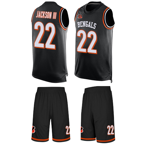 Nike Bengals #22 William Jackson III Black Team Color Men's Stitched NFL Limited Tank Top Suit Jersey