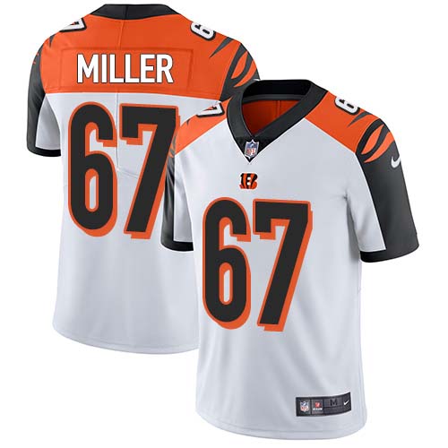 Nike Bengals #67 John Miller White Men's Stitched NFL Vapor Untouchable Limited Jersey