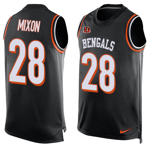 Nike Bengals #28 Joe Mixon Black Team Color Men's Stitched NFL Limited ...
