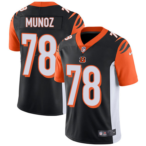 Nike Bengals #78 Anthony Munoz Black Team Color Men's Stitched NFL Vapor Untouchable Limited Jersey