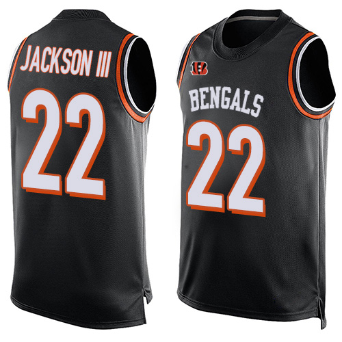 Nike Bengals #22 William Jackson III Black Team Color Men's Stitched NFL Limited Tank Top Jersey