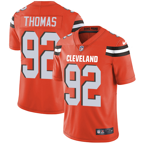 Nike Browns #92 Chad Thomas Orange Alternate Men's Stitched NFL Vapor Untouchable Limited Jersey