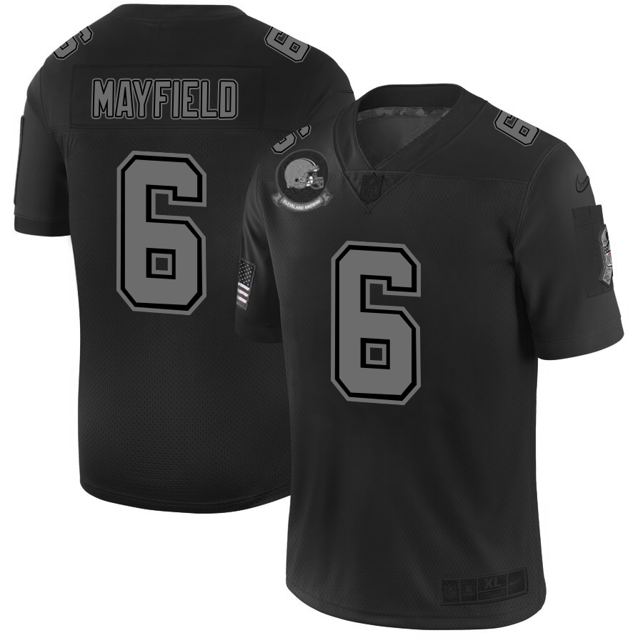 Cleveland Browns #6 Baker Mayfield Men's Nike Black 2019 Salute to Service Limited Stitched NFL Jersey