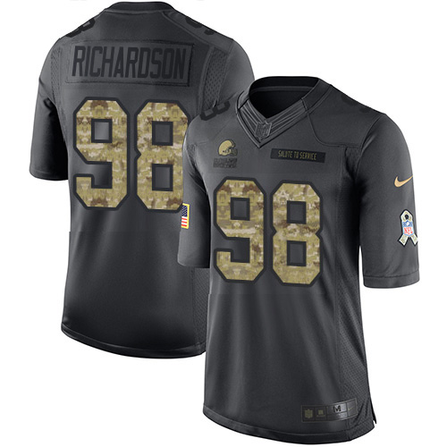 Nike Browns #98 Sheldon Richardson Black Men's Stitched NFL Limited 2016 Salute to Service Jersey
