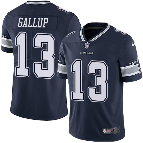 Nike Cowboys #13 Michael Gallup Navy Blue Team Color Men's Stitched NFL Vapor Untouchable Limited Jersey