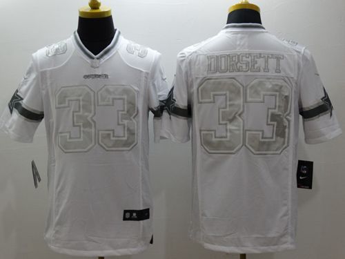 Nike Cowboys #33 Tony Dorsett White Men's Stitched NFL Limited Platinum Jersey